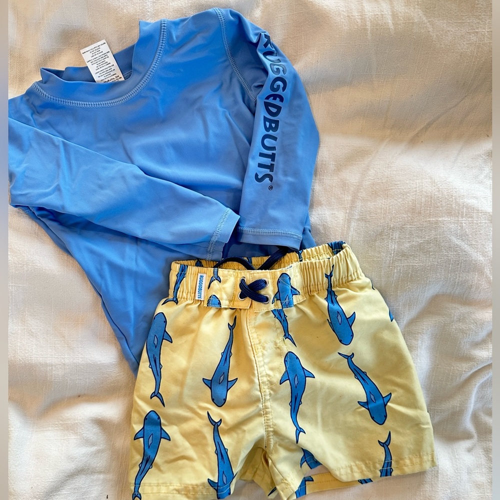 Rugged Butts Swim Trunks & Rashguard